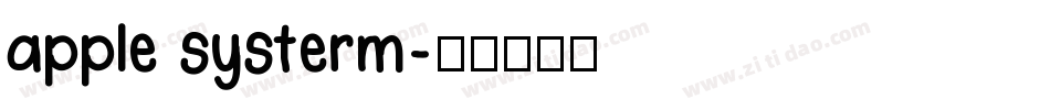 apple systerm字体转换